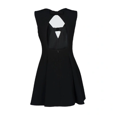 Shop Miu Miu Open-back Mini Dress In Black