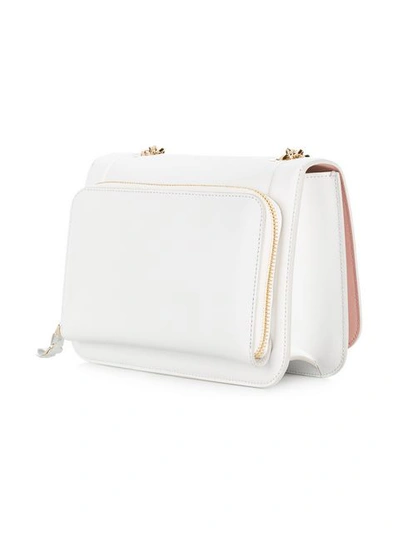 Shop Ferragamo Salvatore  Vara Bow Shoulder Bag - White