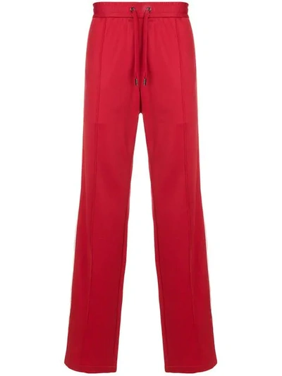 Shop Versace Two Tone Track Pants In Red