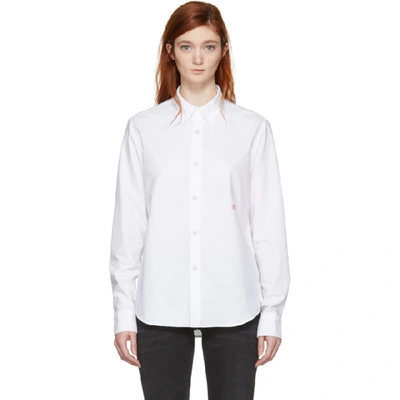 Shop Acne Studios White Ohio Face Shirt In Optic White