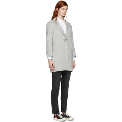 Shop Acne Studios Grey Anine Doublé Coat