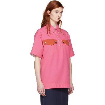 Shop Calvin Klein 205w39nyc Pink Western Pocket Shirt In 673 Begonia