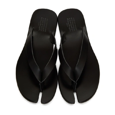 Shop Maison Margiela Black Tabi Sandals