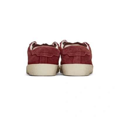 Shop Saint Laurent Red Suede Court Classic Sl/06 Sneakers In 6805 Red