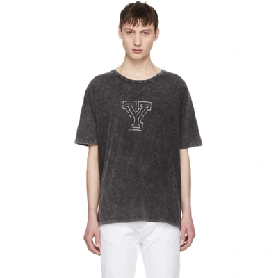 Shop Saint Laurent Grey Y T-shirt In 1064 Wgrey