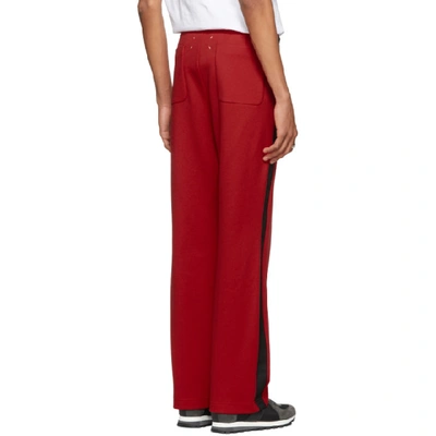 Shop Maison Margiela Red Track Pants In 307 Red