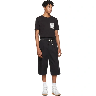 Shop Maison Margiela Black Skater Shorts In 900 Black