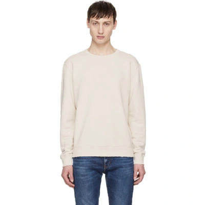 Shop Saint Laurent Off-white 'property' Sweatshirt