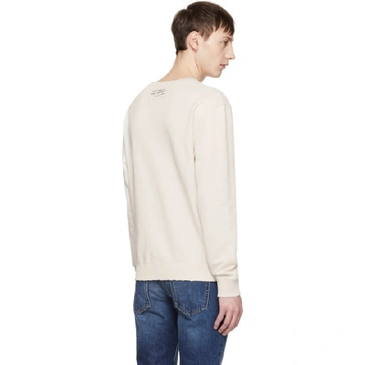 Shop Saint Laurent Off-white 'property' Sweatshirt