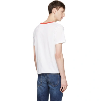 Shop Saint Laurent White 'waiting For Sunset' T-shirt In 8486 Whtred