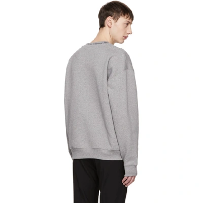 Acne Studios Flogho Logo-print Mélange Fleece-back Cotton-jersey Sweatshirt  In Grey | ModeSens