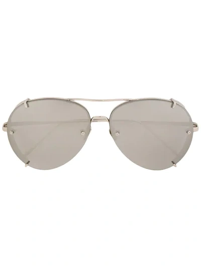 Shop Linda Farrow Aviator Sunglasses