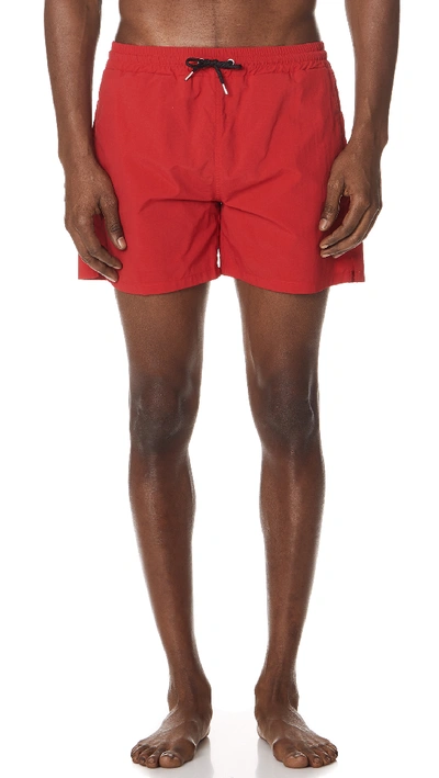 Shop Mcq By Alexander Mcqueen Mcq Swim Shorts In Amp Red