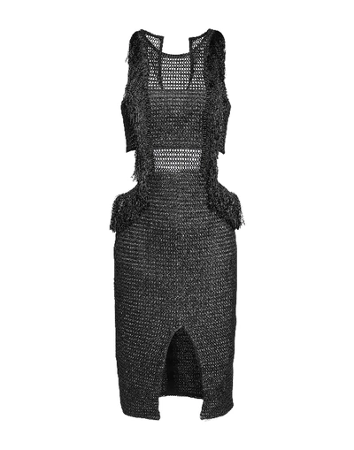 Shop Self-portrait Knee-length Dress In Black