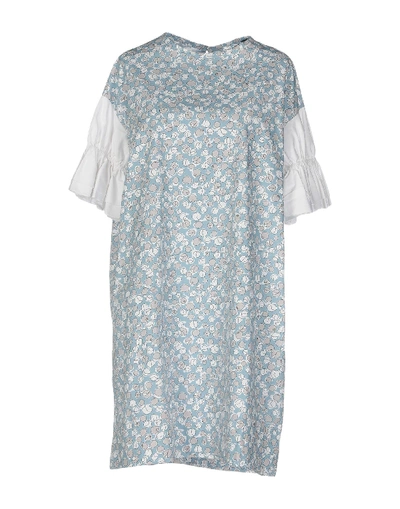 Shop Garpart Short Dress In Slate Blue