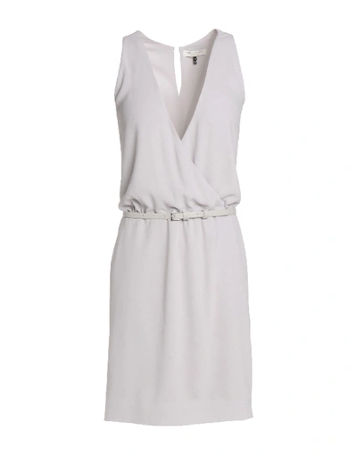 Shop Halston Heritage Short Dress In Light Grey