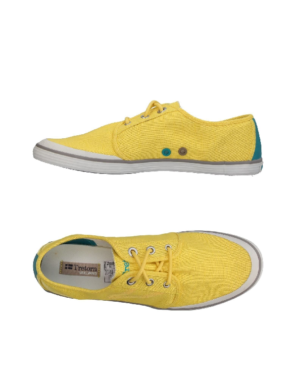 yellow tretorn sneakers
