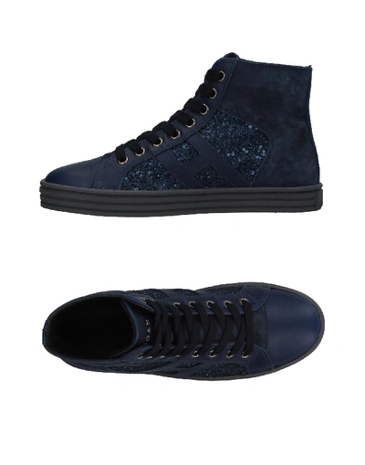 Shop Hogan Rebel Sneakers In Dark Blue