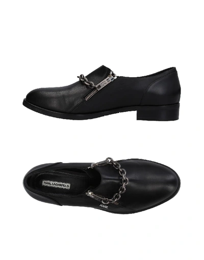 Shop Karl Lagerfeld Loafers In Black