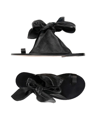 Shop Isabel Marant Flip Flops In Black