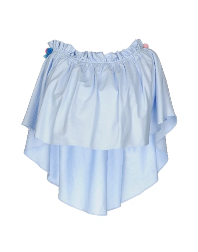 Shop Forte Couture Blouse In Sky Blue