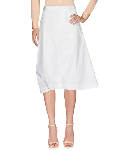 Shop Y-3 Midi Skirts In White