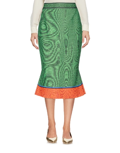 Shop Mary Katrantzou Knee Length Skirt In Green