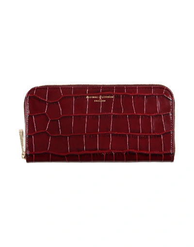 Shop Aspinal Of London Wallets In Maroon