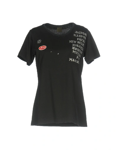 Shop Mr & Mrs Italy Woman T-shirt Black Size 2 Cotton