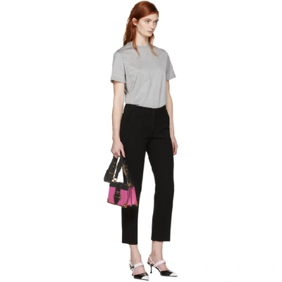 Shop Prada Pink And Black Cahier Bag In F0aj6 Fusch