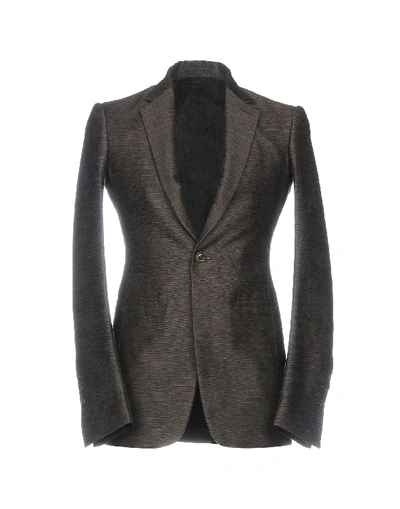 Shop Rick Owens Blazer In Dark Brown