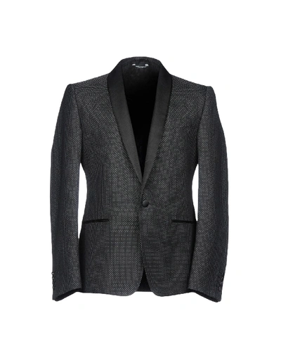 Shop Dolce & Gabbana Man Blazer Black Size 48 Polyester, Cotton, Silk
