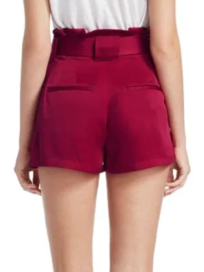 Shop A.l.c Deliah Belted Shorts In Berry