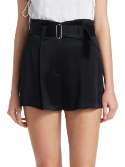 Shop A.l.c Deliah Belted Shorts In Black