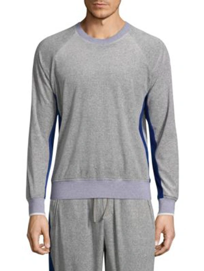 Shop 3.1 Phillip Lim / フィリップ リム Velour Colorblock Sweatshirt In Light Grey