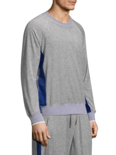 Shop 3.1 Phillip Lim / フィリップ リム Velour Colorblock Sweatshirt In Light Grey