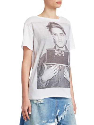 Shop R13 Elvis Mugshot Boy Tee In White