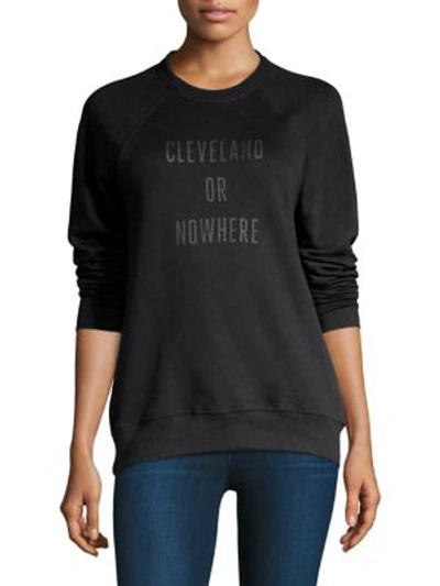 Shop Knowlita Cleveland Or Nowhere Raglan Sweathshirt In Black
