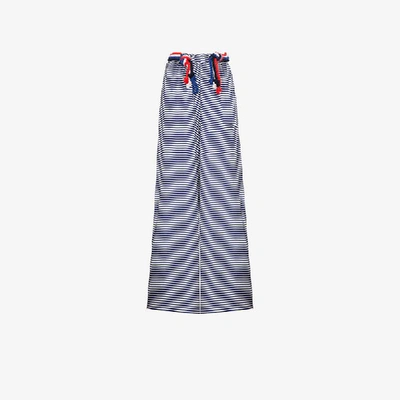 Shop Paper London Nevi Silk Trousers In Blue