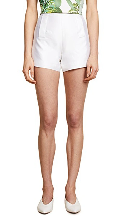 Shop Ewa Herzog Silk Shorts In Cream