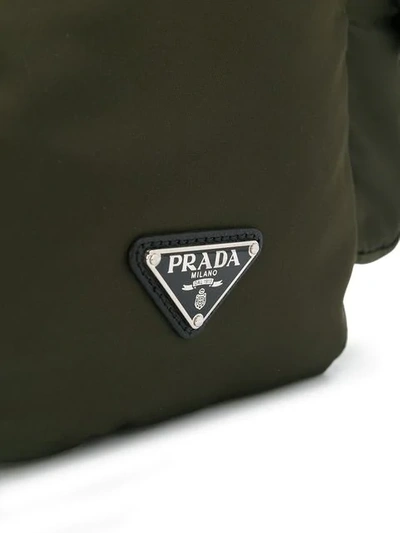 Shop Prada Glossy Effect Backpack