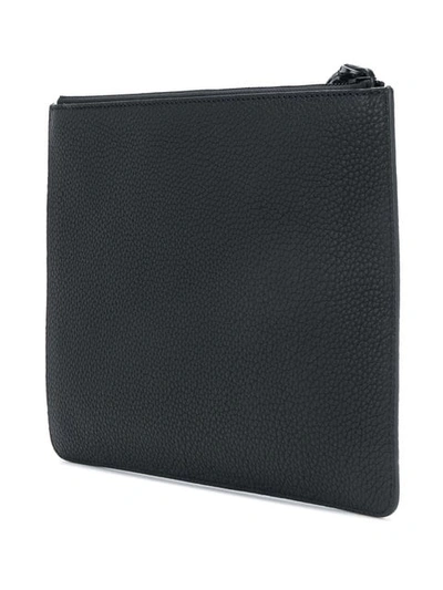 Shop Ferragamo Firenze Leather Clutch In Black