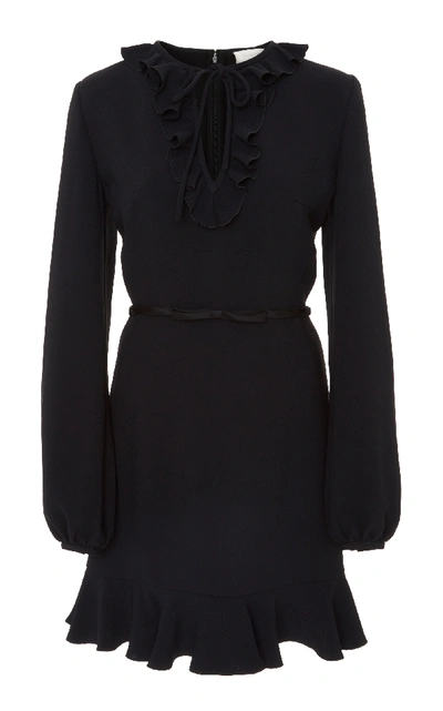 Shop Giambattista Valli Long Sleeve Mini Dress In Black