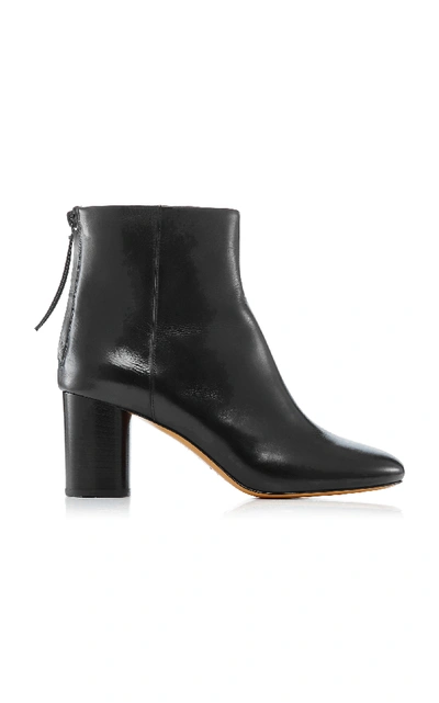 Shop Isabel Marant Ritza Leather Ankle Boots In Black