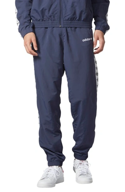 Shop Adidas Originals Tnt Trefoil Wind Pants In Trace Blue/ White