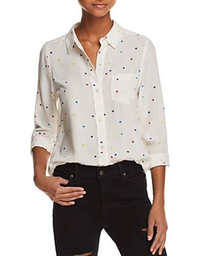 Shop Rails Kate Star Print Silk Shirt In Rainbow Stars