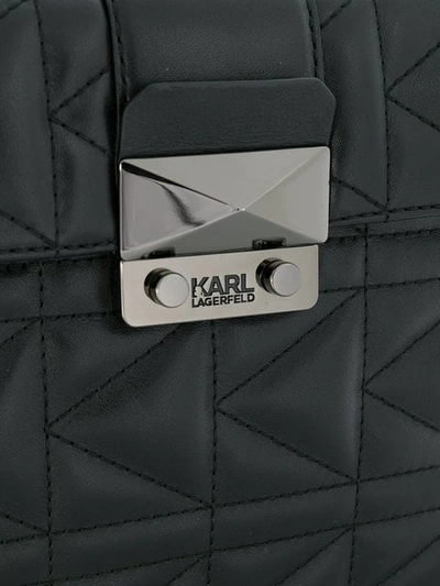 Shop Karl Lagerfeld K/kuilted Cross Body Bag In Black