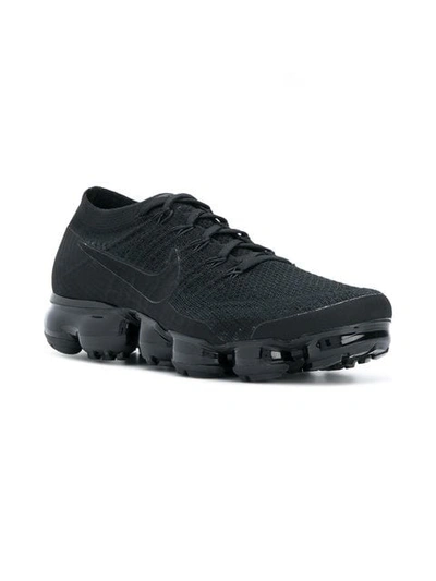 Shop Nike Air Vapormax Flyknit "triple Black" Sneakers