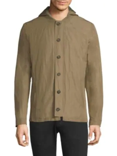 Shop John Varvatos Tape Button Short Parka In Seaweed