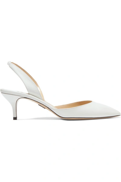 Shop Paul Andrew Rhea Leather Slingback Pumps In White